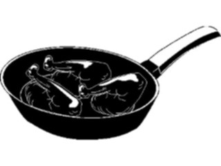 Sticker Custom Preview Image #064892 Food Drink Silhouettes Frying Pan1