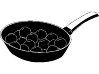 Sticker Custom Preview Image #064893 Food Drink Silhouettes Frying Pan2