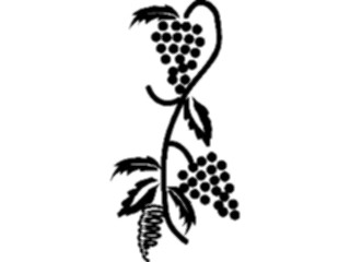 Sticker Custom Preview Image #064894 Food Drink Silhouettes Grape Vine