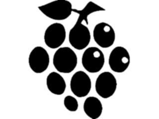 Sticker Custom Preview Image #064895 Food Drink Silhouettes Grapes1