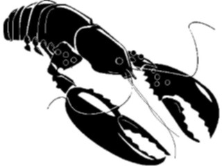 Sticker Custom Preview Image #064909 Food Drink Silhouettes Lobster1