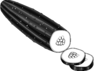 Sticker Custom Preview Image #065233 Food Drink Veggies Cucumber01