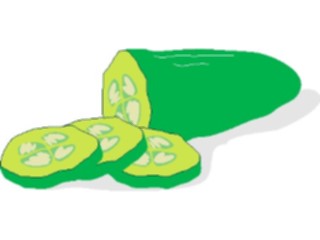 Sticker Custom Preview Image #065234 Food Drink Veggies Cucumber02