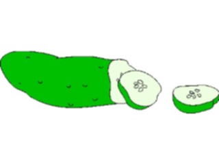 Sticker Custom Preview Image #065237 Food Drink Veggies Cucumber05