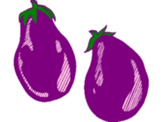 Sticker Custom Preview Image #065258 Food Drink Veggies Eggplant07