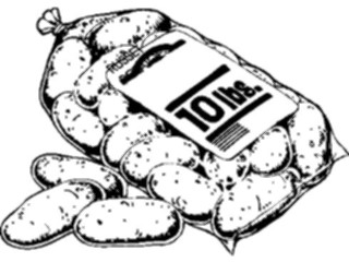 Sticker Custom Preview Image #065427 Food Drink Veggies Potatoesin Bag