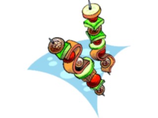 Sticker Custom Preview Image #065487 Food Drink Veggies Shish Kebab1