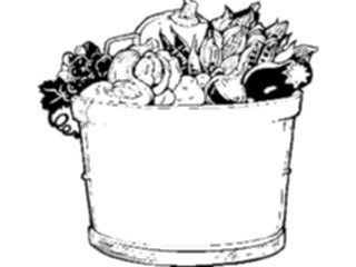 Sticker Custom Preview Image #065501 Food Drink Veggies Vegetable Basket1