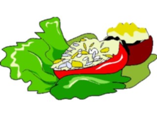 Sticker Custom Preview Image #065506 Food Drink Veggies Vegetable Plate