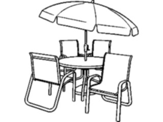 Sticker Custom Preview Image #066117 Furniture Umbrella Table Chairs