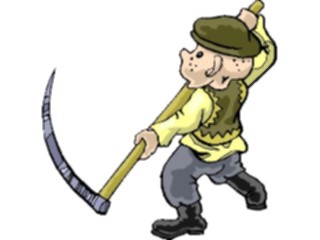 Sticker Custom Preview Image #066142 Gardening Boywith Scythe