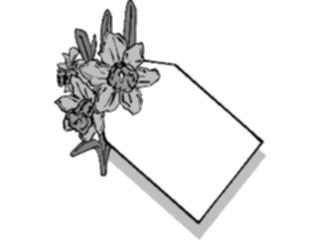 Sticker Custom Preview Image #066172 Gardening Daffodils Tag Frame