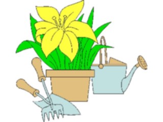 Sticker Custom Preview Image #066200 Gardening Flower Pot Tools