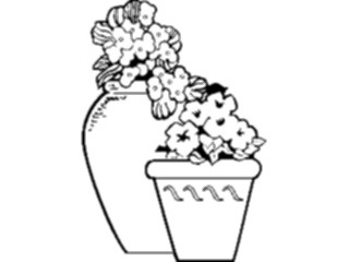 Sticker Custom Preview Image #066201 Gardening Flower Pots