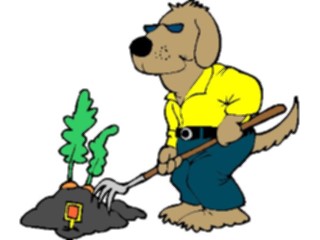 Sticker Custom Preview Image #066281 Gardening Gardener Dog