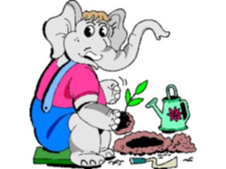 Sticker Custom Preview Image #066282 Gardening Gardener Elephant