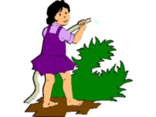 Sticker Custom Preview Image #066325 Gardening Girl Watering Plants