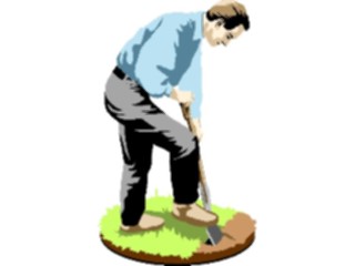 Sticker Custom Preview Image #066407 Gardening Manwith Shovel2