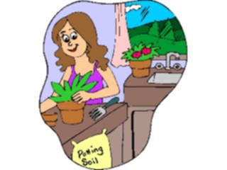 Sticker Custom Preview Image #066468 Gardening Potting Plants