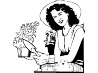 Sticker Custom Preview Image #066671 Gardening Woman Gardening1