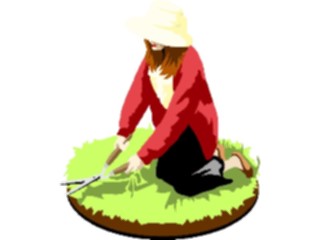 Sticker Custom Preview Image #066678 Gardening Womanwith Shears