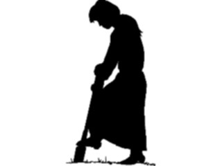 Sticker Custom Preview Image #066679 Gardening Womanwith Shovel