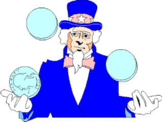 Sticker Custom Preview Image #066707 Government Business Uncle Sam Juggling