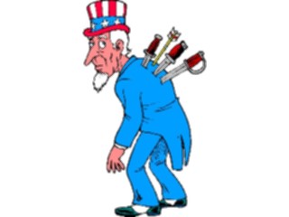 Sticker Custom Preview Image #066799 Government General Uncle Sam Back Stabbed