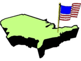 Sticker Custom Preview Image #066812 Government General U S Map Flag