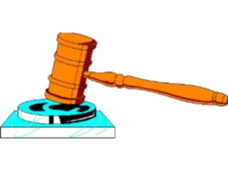 Sticker Custom Preview Image #066840 Government Judicial Branch Gavel06