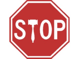 Sticker Custom Preview Image #066851 Government Judicial Branch Gavel Stop Sign