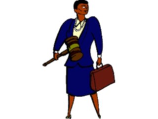 Sticker Custom Preview Image #066929 Government Judicial Branch Womanwith Gavel2