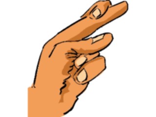 Sticker Custom Preview Image #067194 Hands Hands Alone Crossed Fingers2