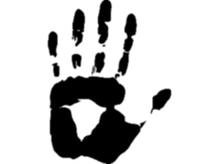 Sticker Custom Preview Image #067425 Hands Hands Alone Hand Print Left