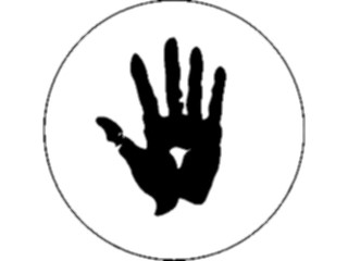 Sticker Custom Preview Image #067428 Hands Hands Alone Hand Print Sign