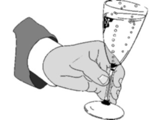 Sticker Custom Preview Image #067594 Hands Handswith Objects Champagne Glass1