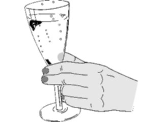 Sticker Custom Preview Image #067595 Hands Handswith Objects Champagne Glass2