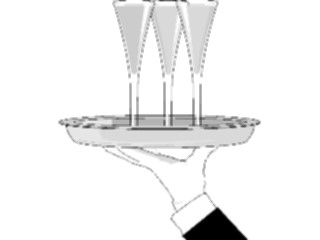 Sticker Custom Preview Image #067596 Hands Handswith Objects Champagne Tray