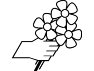 Sticker Custom Preview Image #067634 Hands Handswith Objects Flowers1