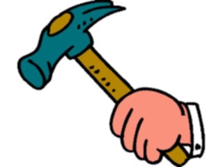 Sticker Custom Preview Image #067653 Hands Handswith Objects Hammer2