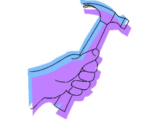 Sticker Custom Preview Image #067657 Hands Handswith Objects Hammer6