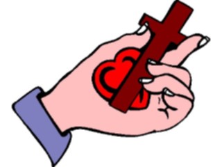 Sticker Custom Preview Image #067689 Hands Handswith Objects Heart Cross