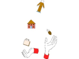 Sticker Custom Preview Image #067698 Hands Handswith Objects Juggling