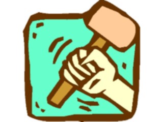 Sticker Custom Preview Image #067718 Hands Handswith Objects Mallet