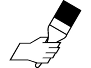 Sticker Custom Preview Image #067749 Hands Handswith Objects Paintbrush4