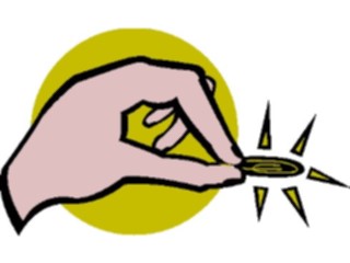 Sticker Custom Preview Image #067765 Hands Handswith Objects Paper Clip