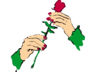 Sticker Custom Preview Image #067845 Hands Handswith Objects Rose1