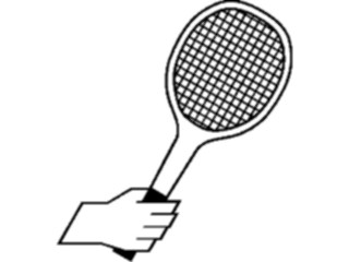 Sticker Custom Preview Image #067891 Hands Handswith Objects Tennis Racquet