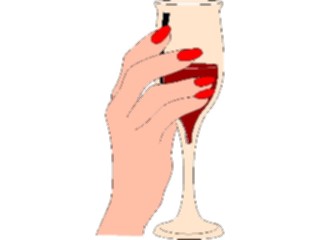 Sticker Custom Preview Image #067913 Hands Handswith Objects Wine Glass