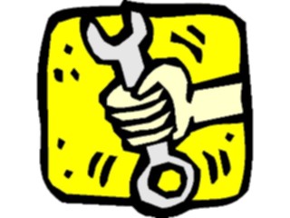 Sticker Custom Preview Image #067914 Hands Handswith Objects Wrench1